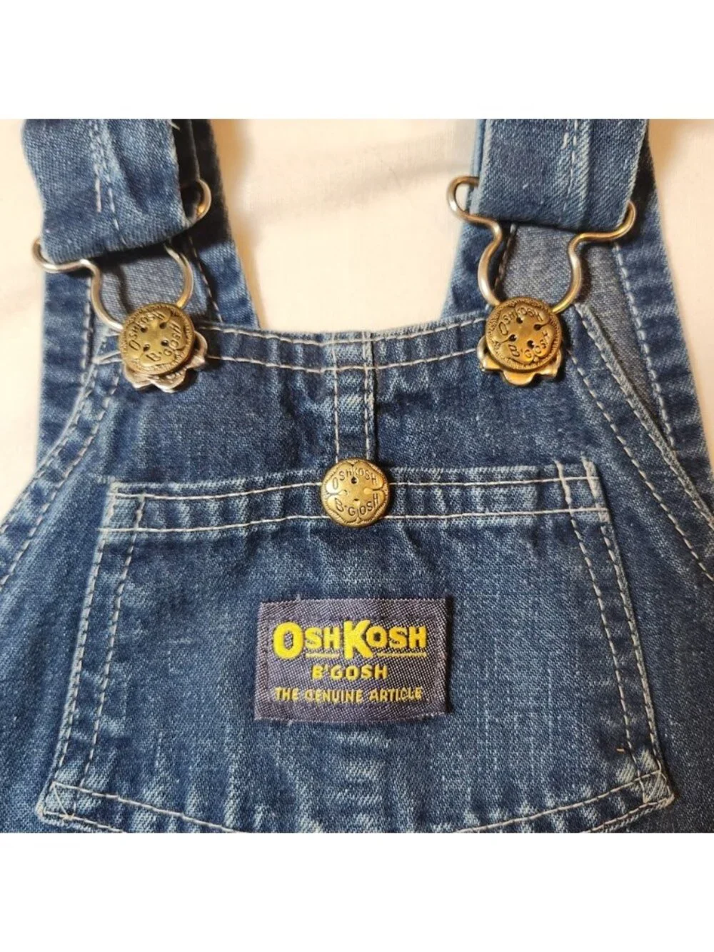 Vintage OshKosh Bgosh Denim Overalls Made in USA‎ Blue Vestbak Toddler 2T 1980s